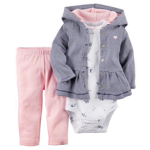 Baby 3‑Piece Hoodie Set