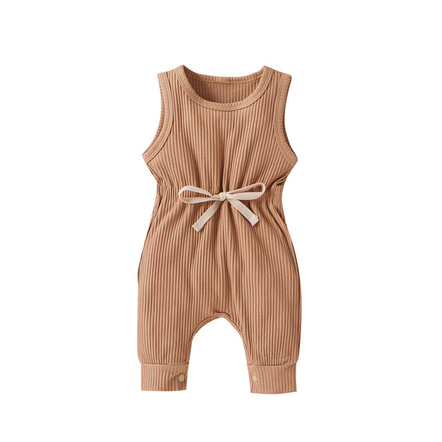 Newborn Baby Sleeveless Knitted Romper Jumpsuit