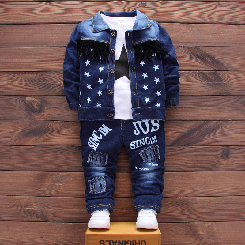 Kids' Casual Fashion Denim Set
