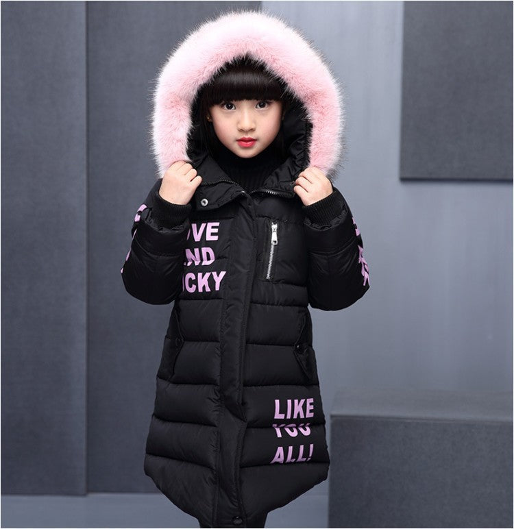 Girls' Cotton-Padded Jackets for Winter Wear