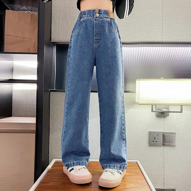 Teenage Girls Jeans Ripped Hole Jeans