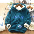 Boys' Embroidered Velvet Fleece Hoodie