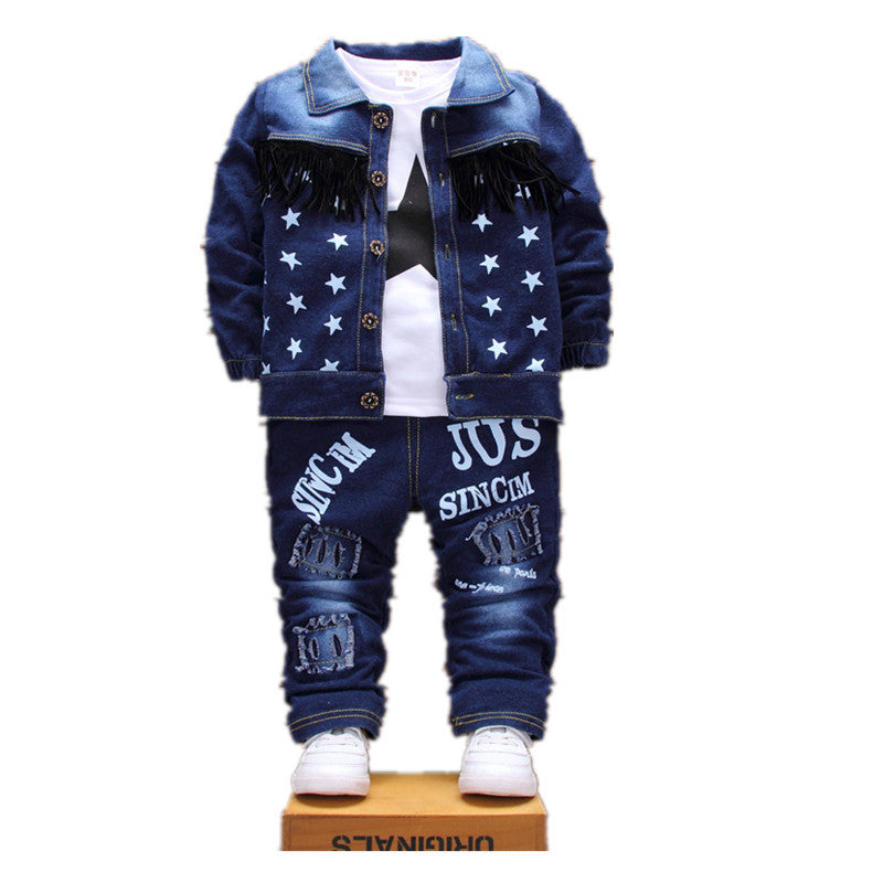 Kids' Casual Fashion Denim Set - 3 Pieces (Autumn Style)