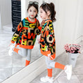Colourful  Sweater & Trousers Set for Girls