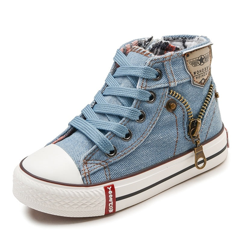 Autumn Casual Breathable Denim Sneakers for Kids