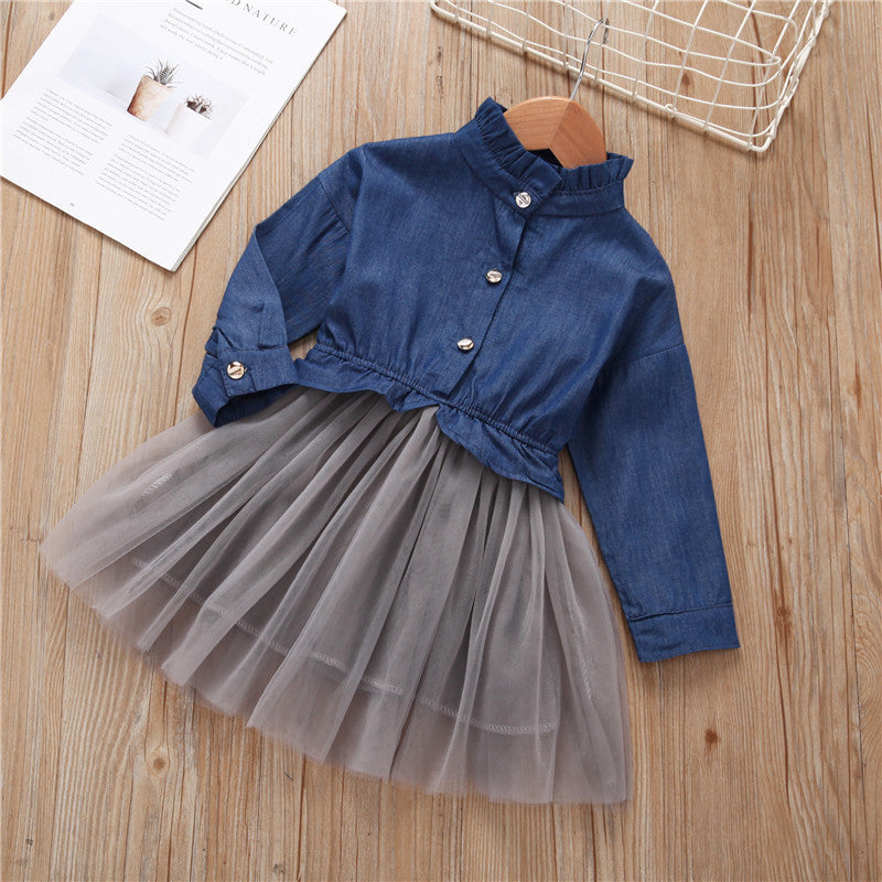 Cotton Denim Dress for Girls
