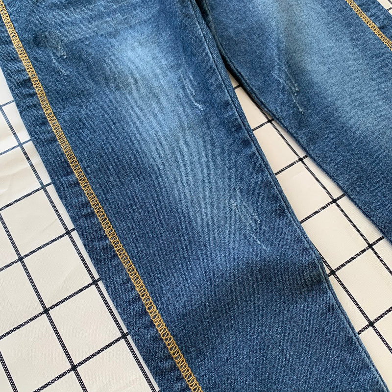 IENENS Kids' Casual Jeans with Elastic Waistband (4-11Y)
