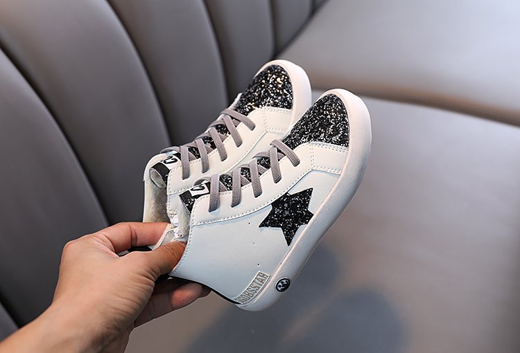 Winter High-Top Sports Shoes for Kids with Stars