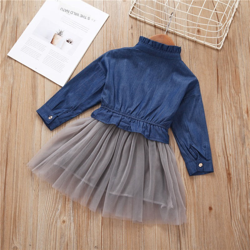 Cotton Denim Dress for Girls
